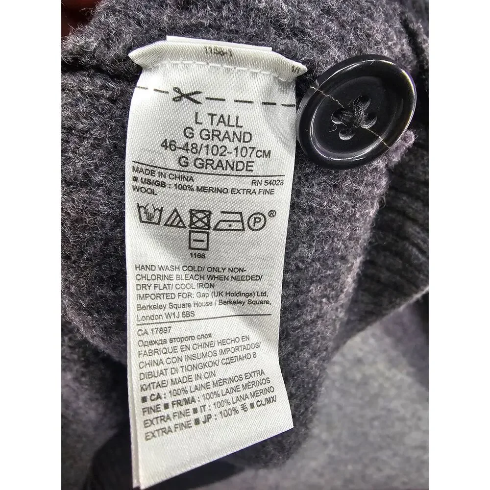 BANANA REPUBLIC LARGE TALL MERINO FINE‎ WOOL SWEATER